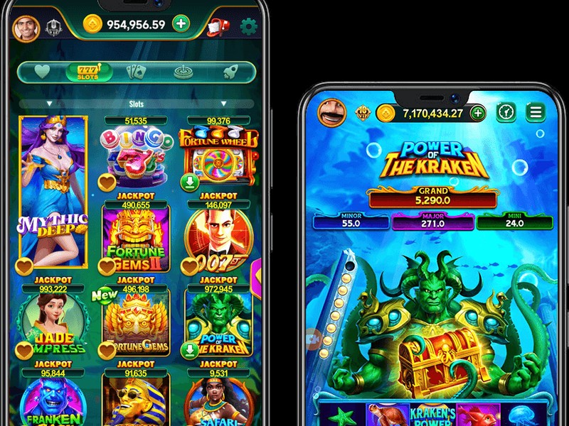 Màn hình điện thoại hiển thị giao diện trò chơi slot viva88